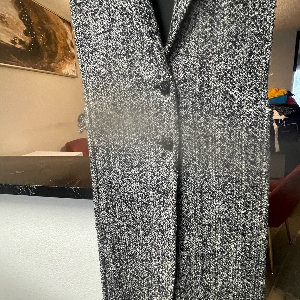 Tory Burch Monochrome Tweed Vest